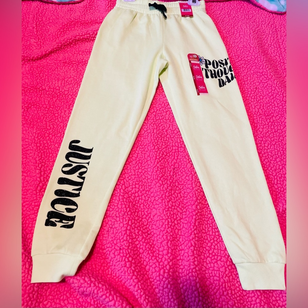 Justice Girls Fleece Jogger Pant, Size M